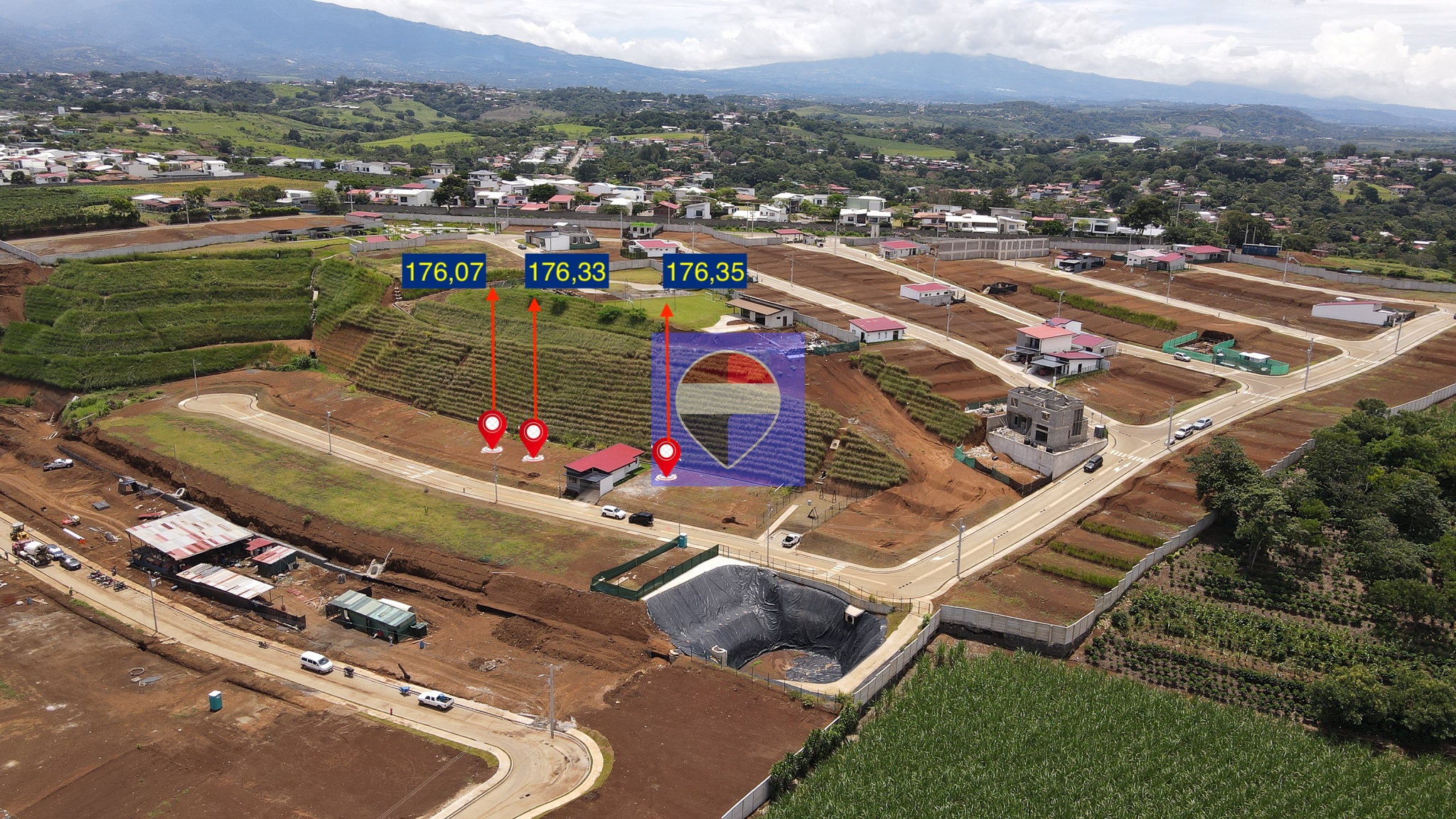 Three 176 m² Lots for Sale in gated community Conterra | Grecia